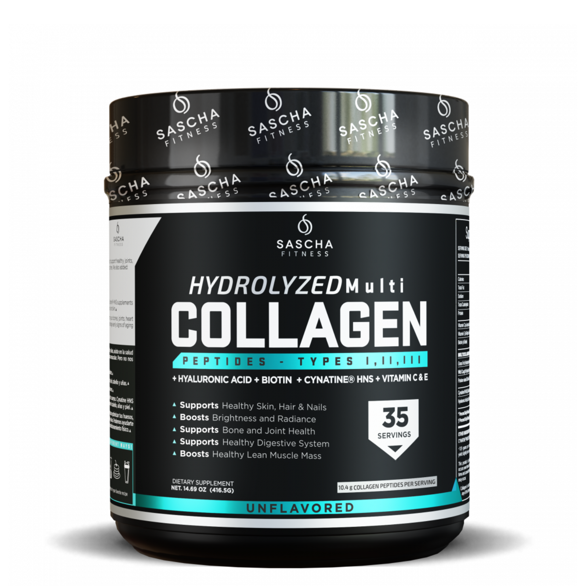 12-1-1.png HYDROLYZED MULTI COLÁGENO UNFLAVORED - SASCHA FITNESS 35 SV - Imagen 1