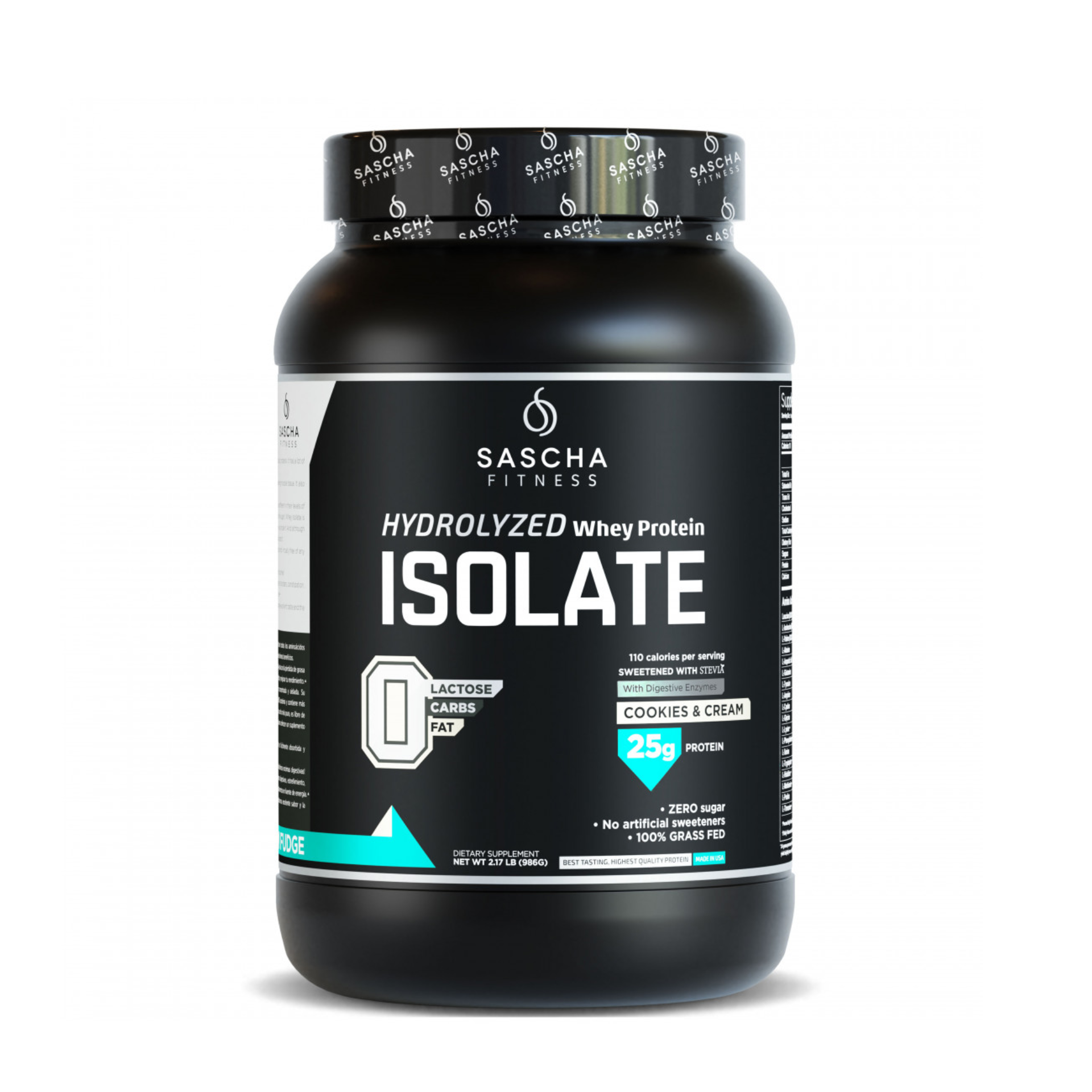 17-1.png HYDROLYZED Whey Protein ISOLATE COOKIES & CREAM - SASCHA FITNESS 2 Lb - Imagen 1