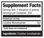 CREATINE MONOHYDRATE ULTIMATE NUTRITION 1 KG - Imagen 2