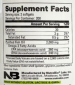 OMEGA-3 FISH OIL NUTRABIO 400 CAPS - Imagen 2