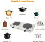 Cocina de Dos Hornilla Placa Calefactora 1000W X6 - Imagen 2