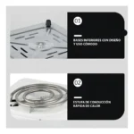 Cocina de Dos Hornilla en Espiral  2000W X6 - Imagen 2