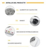 Cocina de Dos Hornilla en Espiral  2000W X6 - Imagen 5