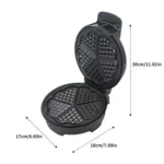 Waflera de 05 Moldes Corazón Antiadherente 1000W X12 - Imagen 2