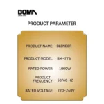 Licuadora 3.0L de 15 Velocidades más Moldedor de Granos 1000W X6 - Imagen 3