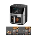 Freidora de Aire 8L Inox Digital con Visor 1500W X4 - Imagen 4