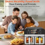 Freidora de Aire de 10L Inox Digital Doble Compartimiento con Visor 2000W X4 - Imagen 4