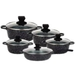 Juegos de Ollas Roca Volcánica -10 Piezas X04