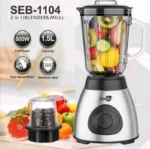 Licuadora Inox de Vaso de Vidrio 1.5L más Moledor de Granos 800W X6 - Imagen 2