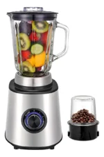 Licuadora Inox de Vaso de Vidrio 1.5L más Moledor de Granos 800W X6