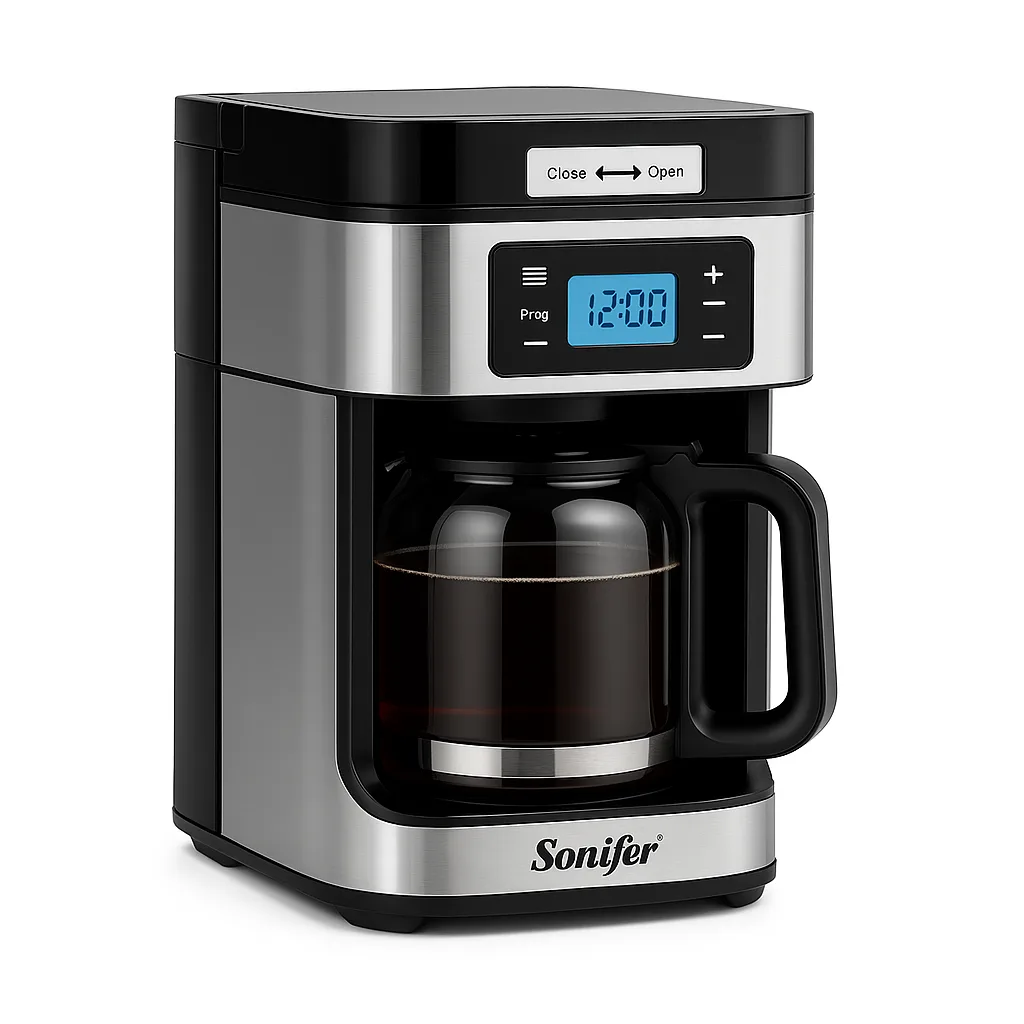 SF-3541.webp Máquina Cafetera de 1.2L con pantalla LED más Molinillo de Granos 1050W X2 - Imagen 1