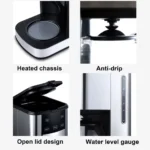 Máquina Cafetera de 1.8L Digital para 12-15 tazas 1000W X4 - Imagen 3