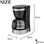 Cafetera de 1.25L para 10 tazas 800W X6 - Imagen 2